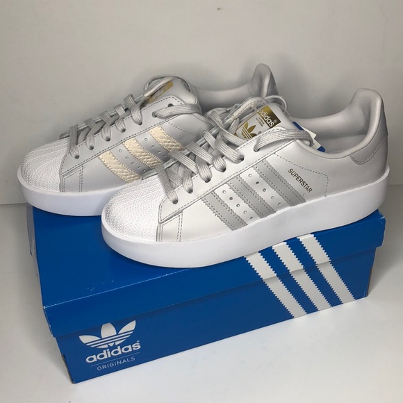 adidas Shoes - Women’s Adidas Superstar Bold Platform Grey/White